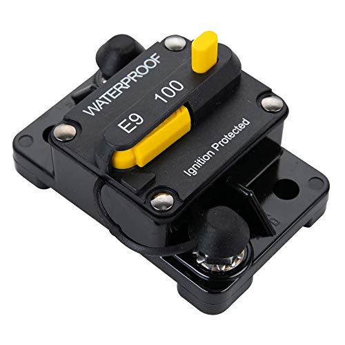 100Amp Circuit Breaker 30-300A with Manual Reset Trolling Motor Auto Car Marine Boat Bike Audio Terminal Inline Fuse Inverter for System Current Overload Protection 12V-48V DC Waterproof-image-25