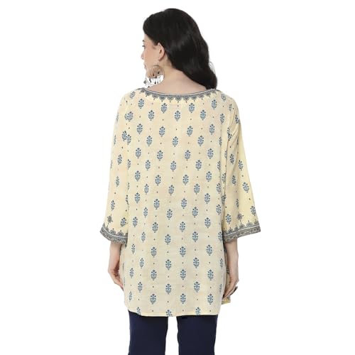 Image of BIBA Women Rayon Straight Printed Kurti
