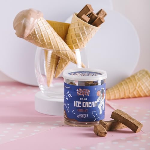 Supergarden Super Garden Freeze Dried Ice Cream Chocolate - Flavorful Freeze Dried Astronaut Ice Cream, Freeze Dried Candy - Tasty Camping Freeze-Dried Food Snacks Treats (1.41oz)