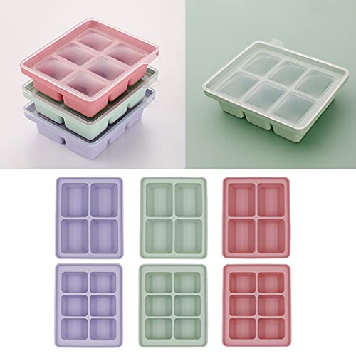 Molde grande de silicona para hielo con tapa 4/6 celdas miniatura 2