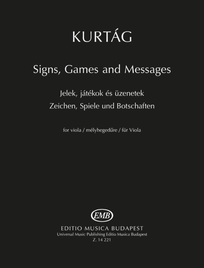 Zeichen, spiele und botschaften fur viola alto