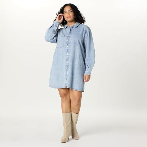 Image of The Drop Womens Katerina Denim Shirtdress