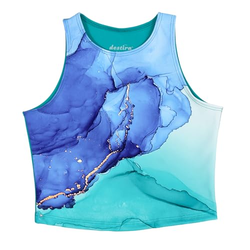 Image of Destira Girls Dance Crop Tank Top, Super Soft Athletic Top, Ideal for Gymnastics, Yoga, Workouts, Running