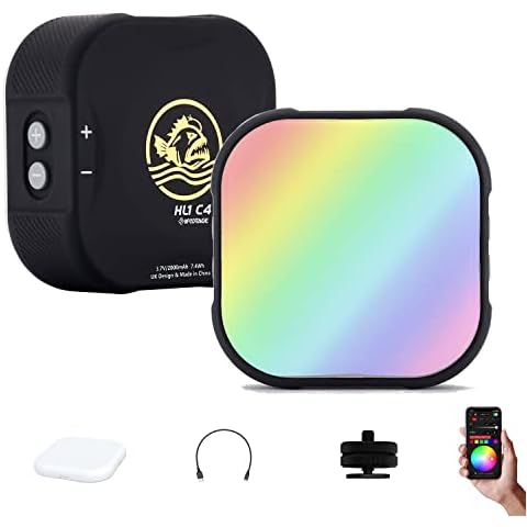 IFOOTAGE LED Video Light For Camera,Support Multi-light Control by App/Button,Soft Cover,Magnet Attach on Metal,CRI 95+,2800k~10000k,Black Cover