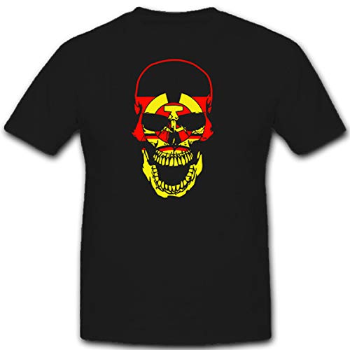 T-shirt Suisse Noir Imprimé Skull pour Homme Fort en 4XL