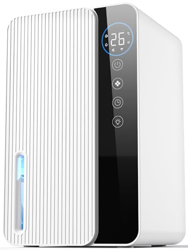 Deumidificatore Case Muffa 1.8L, Deumidificatore Portatile 7 Colori LED con Timer - Soluzione...