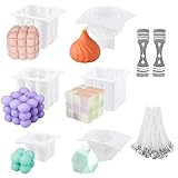 K KUMEED Kerzenform Silikon, Silikonform Kerze Kerzen Formen Bubble Kerzen Selber Machen Kerzen Formen Set, Kerzen Silikonformen Set Kerzenformen zum Gießen Silikon Kerzenformen für Kerzenherstellung