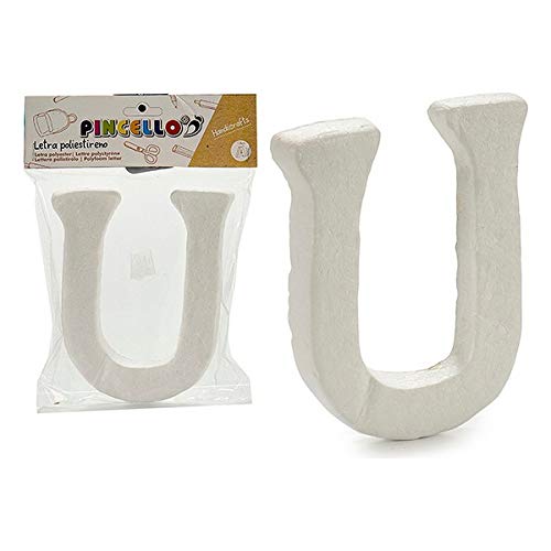Pincello S3607159 Letra U Poliestireno, Materiales Varios, Multicolor, Talla Única