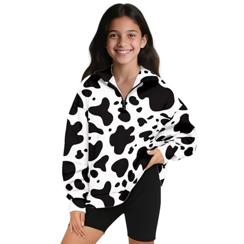 Girls Half Zip Sweatshirt Long Sleeve Pullover Tops Fall Outfits Lightweight Fashion Winter Clothes for Teen Girls2