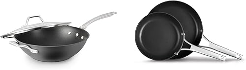 Miniatura 10 de Calphalon Horno holandés antiadherente anodizado duro, 5 cuartos de galón, apto para horno, sin PFOA, negro