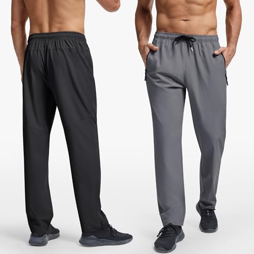 Men's Lightweight Hiking Pants Quick-Dry Stretch Outdoor Joggers with Zipper Pockets Casual Travel Athletic Sweatpant2