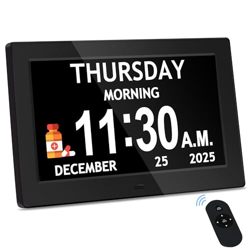 10.1'' Extra Large Digital Clock, 1280*800p HD Display, Dementia Clock For Seniors, Digital Clock...