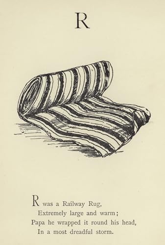 Cuadro al óleo clásico de la letra R por Edward Lear para decoración de salón, 60x90cm