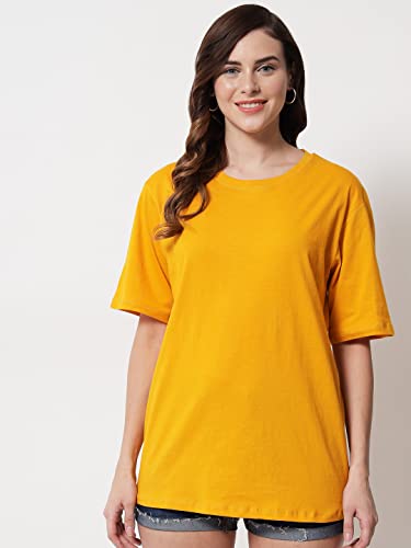 Image of FUNDAY FASHION Women Cotton Half Sleeve Printed Oversized Relaxed Fit T-Shirts /Girls (Pack Of 2)
