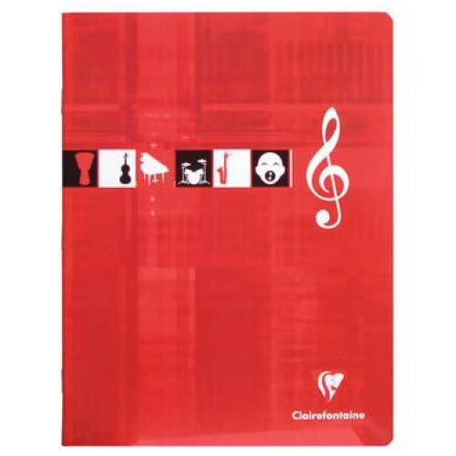 Lot de 20 Cahier Musique et Chant Metric 17x22, 56p./28 feuilles 90 g/m² piquées, ligné + portées / quadrillé 5x5