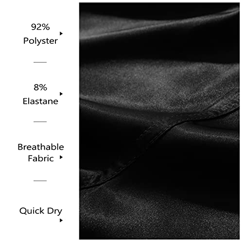 Mens Satin Silk Boxers 3 Inch Inseam Lounge Shorts Men Sexy Panties Pajama Bottoms Shorts with Elastic Waist4