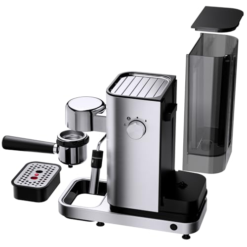 WMF Lumero Espressomaschine Siebträger 1400 Watt, Siebträgermaschine, 3 Einsätzen, für 1-2 Tassen Espresso, auch für Pads, 15 bar, Tassenabstellfläche, Milchaufschäumdüse, edelstahl matt – Bild 4