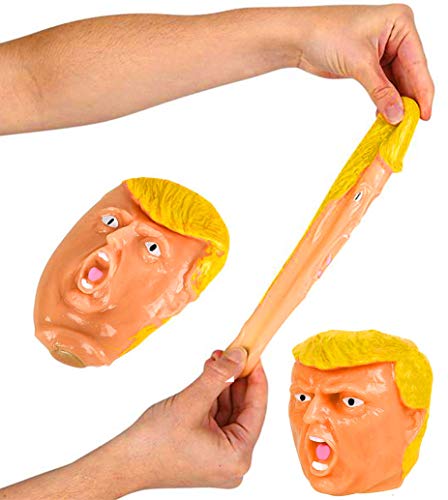 4E's Novelty Stress Relief Squeeze Donald Trump Stress Ball, Pack of 3 Great Gag Fun Joke Gift, for ADD ADHD Anxiety, Sensory Issues, 3 inches