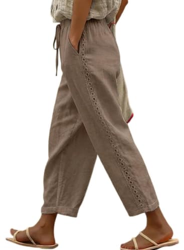 Image of Women Fashion 2026 Casual Elastic Waist Pants with Pockets