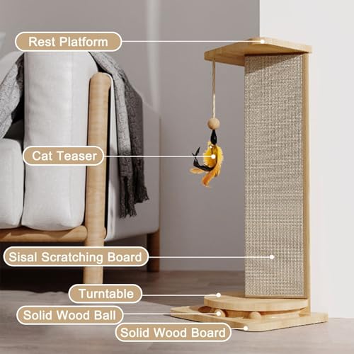 Rascador Esquina para Gatos con Sisal y Bolas para Sofá miniatura 2