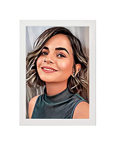 Image of Vsk Art Digital Picture Frame | 8x12, White | Touch Screen | Digital Frame
