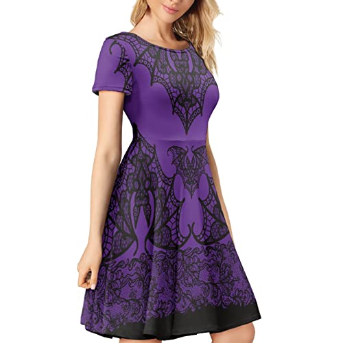 Youngerbaby Cool Maid Halloween Women Dress Summer Midi Dress Casual Swing Dresses Festival4