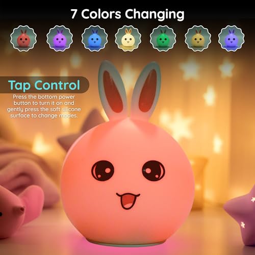 Add Cute Rabbit Night Lamp for Kids - Image 7