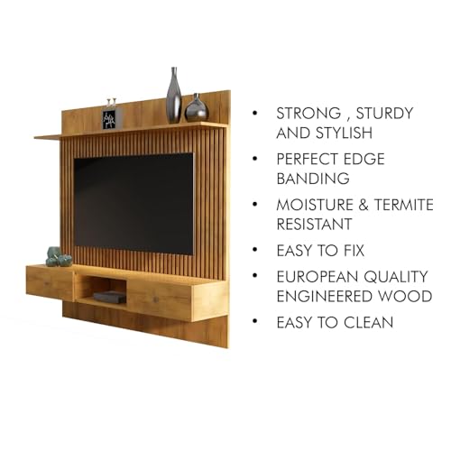 Image of Bniture TV Unit for Living Room, Bedroom Unit Cabinet Base Mount with Storage Ideal for TV Upto 28 to 65 inch (Giant Wood)