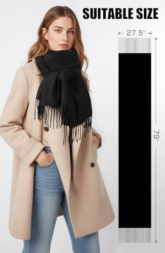 Scarf for Women - Women's Fall Winter Scarfs, Classical Scottish Checked Long Shawl Wrap Scarf, Warm Scarves for Women3