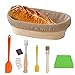 Cestino lievitazione pane ovale grande per panificazione fino a 750g di impasto - Cestino cestini pane per lievitazione pane portapane in vimini (Ovale 30 cm)