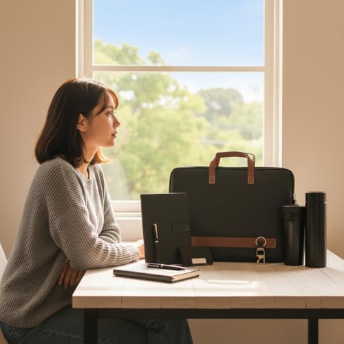 Image of Personalised 7 in 1 Corporate Gift Set which Includes Diary,Keychain, Bottle,Cardholder ,Metal Pen,Laptop Bag & Tumbler. Gift Set for, Employee of The Month, Corporate Gift for Clients .