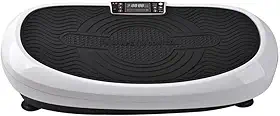 WCT FITNESS Plataforma Vibratória Pro 220V - 30 Níveis de Velocidade - Branco e Preto - Controlo Remoto