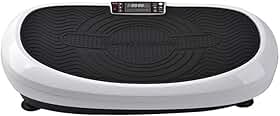 WCT FITNESS Plataforma Vibratória Pro 220V - 30 Níveis de Velocidade - Branco e Preto - Controlo Remoto