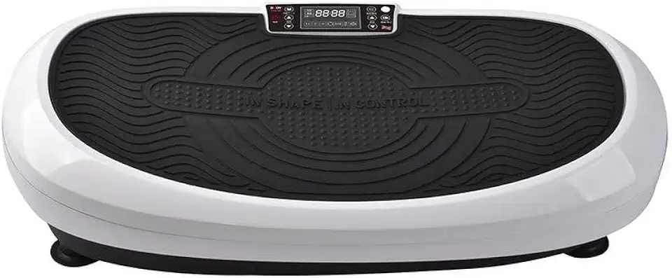 WCT FITNESS Plataforma Vibratória Pro 220V - 30 Níveis de Velocidade - Branco e Preto - Controlo Remoto