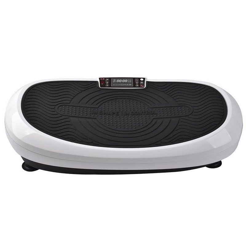 WCT FITNESS Plataforma Vibratória Pro 220V - 30 Níveis de Velocidade - Branco e Preto - Controlo Remoto