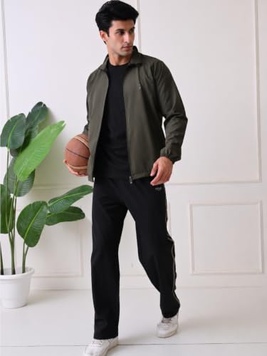 Image of FITINC Men's Sports Jacket | Regular Fit | Full Zip | Zipper Pockets | Jacket for Gym, Running, Cycling & Travel