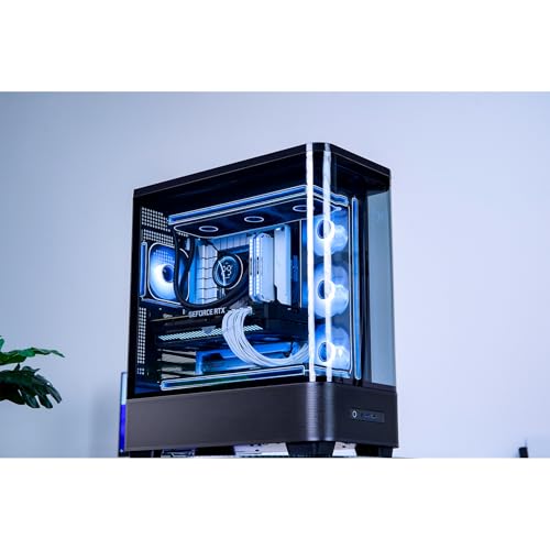 Image of JONSBO TK-5 Black ATX PC Case, Hyperbolic Ultra Wide Scene Back-Connect Desktop Case,10 Fan Positions,High Compatibility,Supports BTF MB,460mm GPU /360AIO /180mm Air Cooler,ATX PSU,Mid Tower Case Black