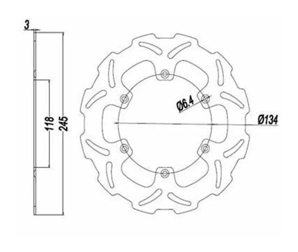 moto Disco Rotore Piastra Rotori A Disco Freno Anteriori Posteriori Per Moto Pit Dirt Bike