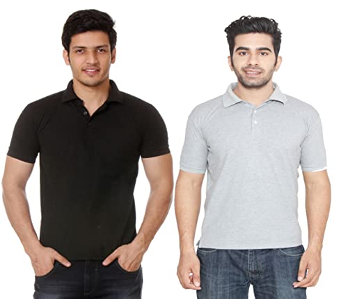 Image of Amazon Brand - Nora Nico Men's Cotton Pique Half Sleeves Solid Polo T Shirts-Pack of 2