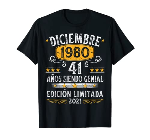 Diciembre 1980 Cumpleaños nacen Diciembre De 1980 Regalo Camiseta