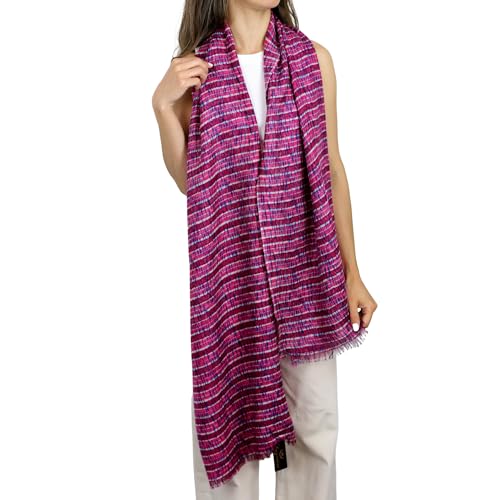 womens La Fiorentina 100% Wool Tie Dye Light Pring Scarf2