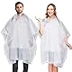2 Stück Regenponcho, EVA Wiederverwendbarer Tragbarer Unisex-Regencape für Survive, Fahrrad, Wandern, Camping, Angeln, Konzert, Stadion, Festival (Weiß)