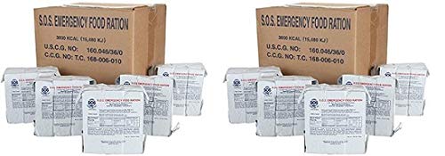 SOS Food Labs Rations Emergency 3600 Calorie Food Bar - 3 Day / 72 Hour Package with 5 Year Shelf Life- FULL CASE (2)