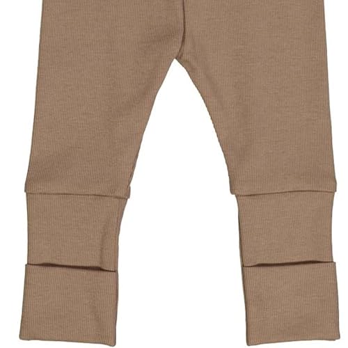 Organic Cotton Rib Pants with Foldable Feet | Warm & Stylish Baby Bottoms Pants with Adjustable Waistband, Elastic Waist3