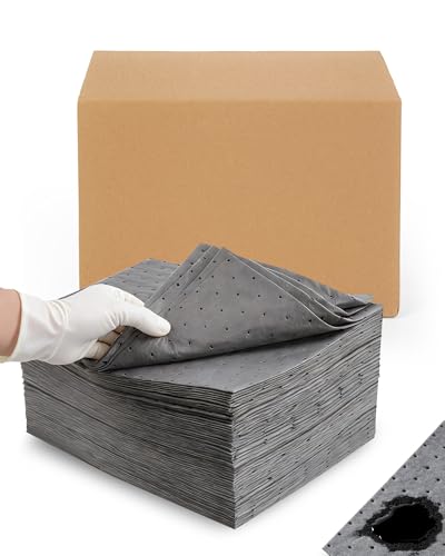 16"x18" Oil Absorbent Pads 100 Pack | Heavy &amp; Fast Absorb