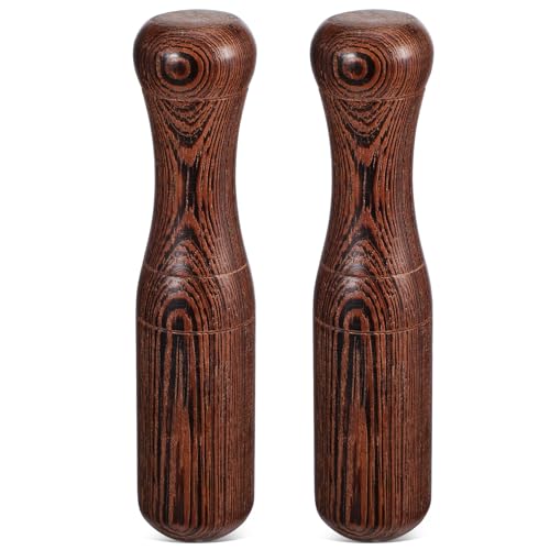 DIYEAH 2 Stück Küchenstößel aus Robustem Hartholz 17cm Ergonomisch Geformt Lebensmittelzerkleinerer und Gewürzmörser Ersatz Küchenwerkzeug für Gewürze und Kräuter