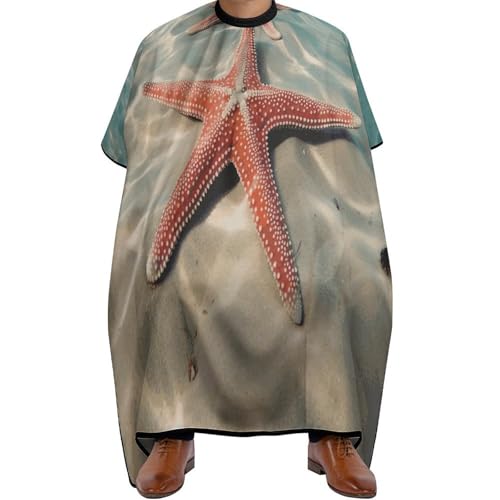 Capa para corte de cabello Ocean Starfish unisex 170x144 cm miniatura 1