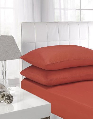 Affinity Soft Touch Pillowcase Pair Terracotta by