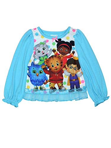 Daniel Tiger Toddler Girls Long Sleeve Poly Pajama Set (4T, Blue/Multi) KY182523DA 02