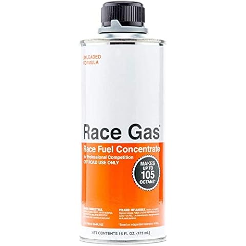 RaceGas 100016 Premium Race Fuel Concentrate Increases Gasoline Up to 105 Octan Single Pack Cover